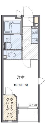 ヴァンフルール 斜線部分2か所がロフトです