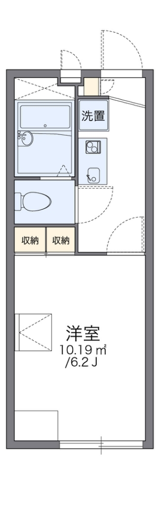 レオパレスグリーンハイムⅡ 代表的な間取のため実際の間取とは異なる場合があります