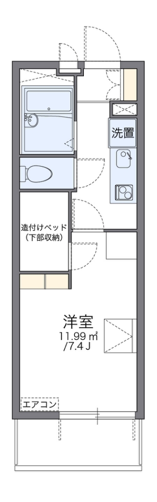 レオパレス新座サンハイツ 代表的な間取のため実際の間取とは異なる場合があります