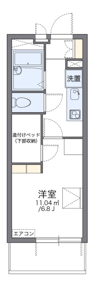 レオパレスア　ボンド 代表的な間取のため実際の間取とは異なる場合があります