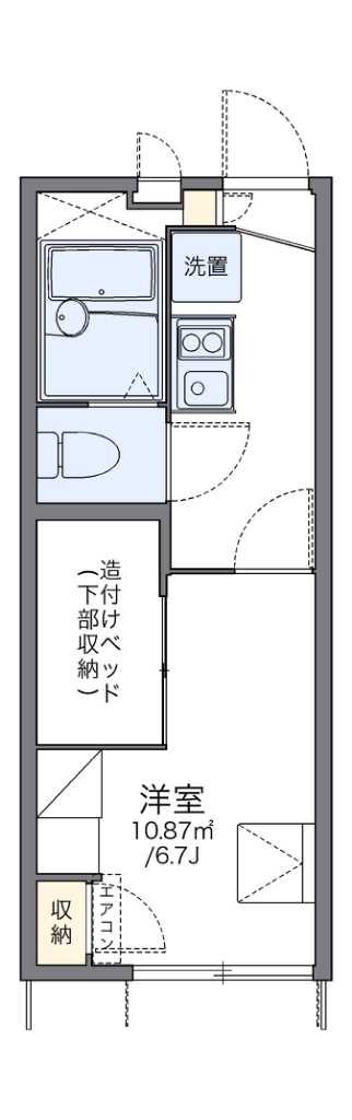 レオパレスシティーストーン 代表的な間取のため実際の間取とは異なる場合があります