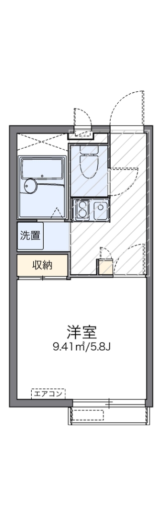 レオパレスＫＩＭＩＳＵＮ 代表的な間取のため実際の間取とは異なる場合があります