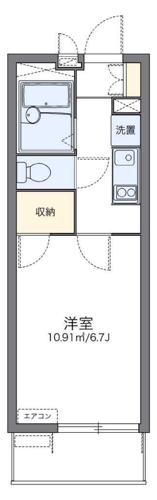 レオパレスサウス　ストリート 間取り