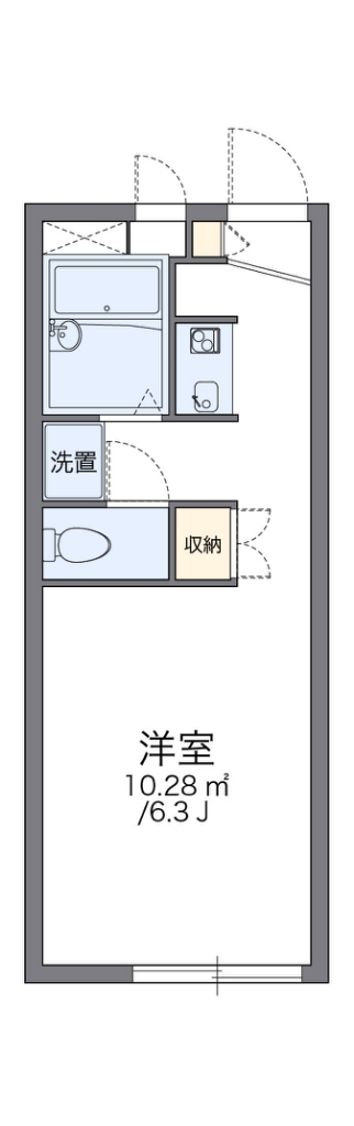レオパレスえのき 代表的な間取のため実際の間取とは異なる場合があります