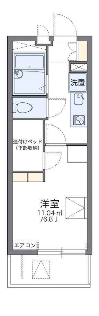 レオパレスボヌール 代表的な間取のため実際の間取とは異なる場合があります