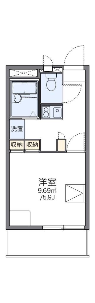 レオパレス霞ヶ関第一 間取り