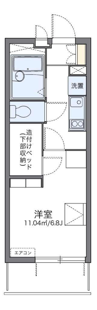 レオパレスアネックスリバティー 代表的な間取のため実際の間取とは異なる場合があります