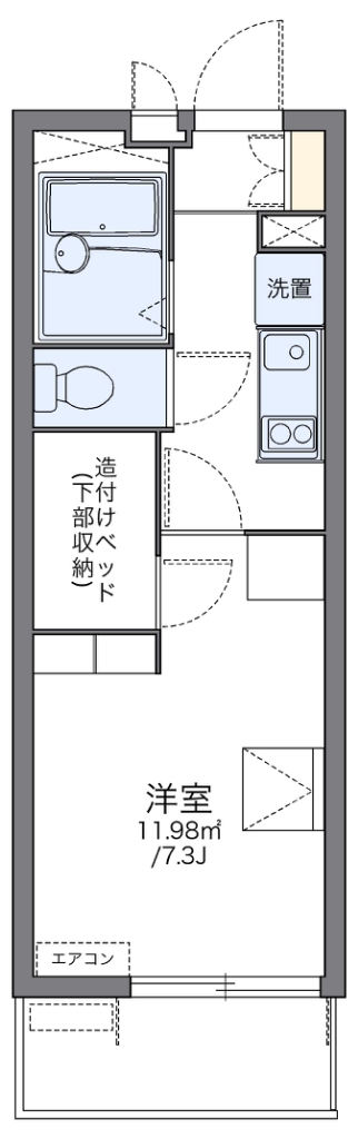 レオパレスＡ＆Ｆ 代表的な間取のため実際の間取とは異なる場合があります