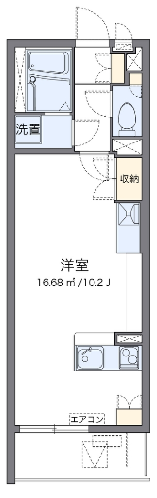 レオネクストレジデンス川崎 代表的な間取のため実際の間取とは異なる場合があります
