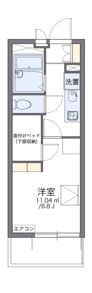 レオパレスアクセス登戸 代表的な間取のため実際の間取とは異なる場合があります
