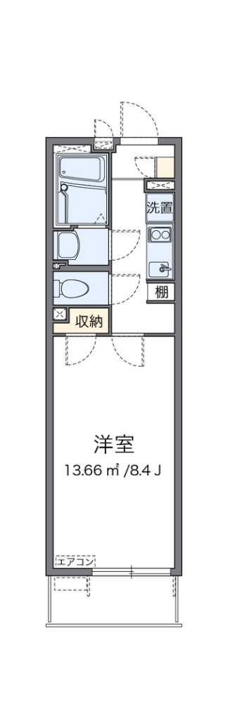 クレイノリフル川崎 代表的な間取のため実際の間取とは異なる場合があります