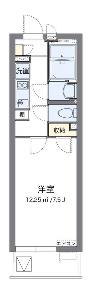 クレイノウィングコート川崎 代表的な間取のため実際の間取とは異なる場合があります