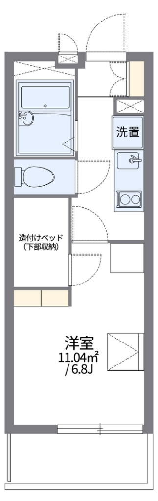 レオパレスリブェール 代表的な間取のため実際の間取とは異なる場合があります