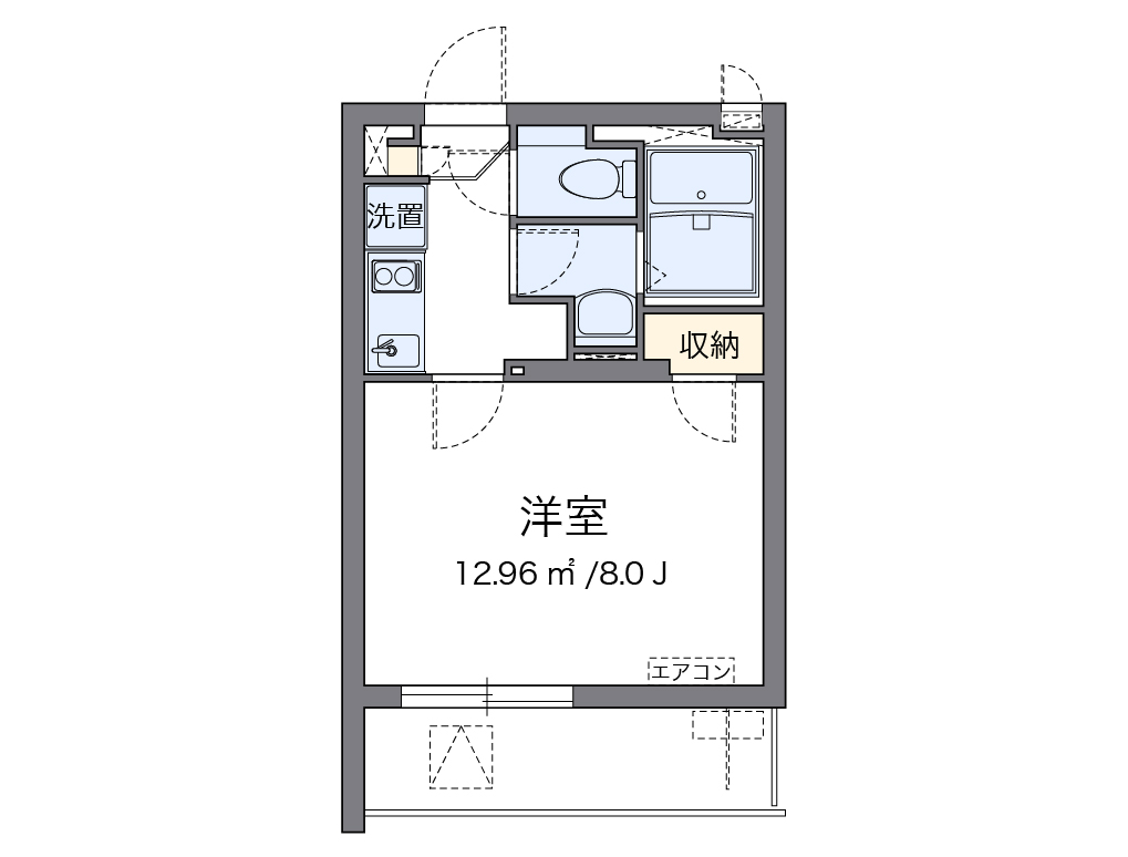 クレイノＫＭＹ南与野 代表的な間取のため実際の間取とは異なる場合があります