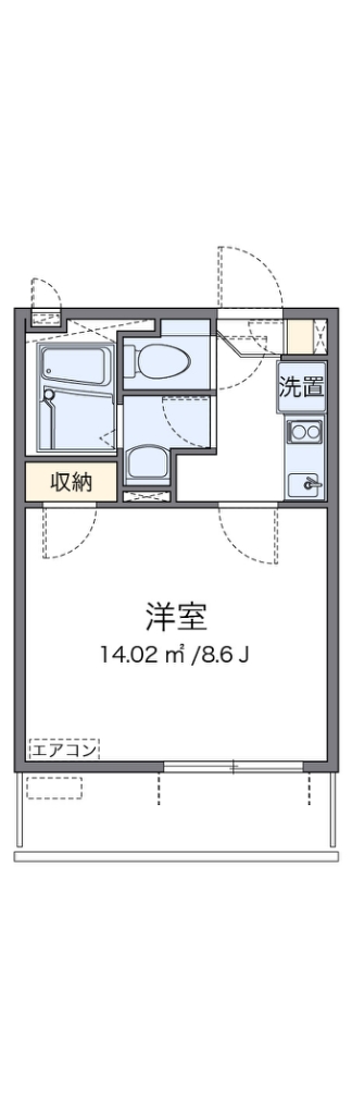 レオネクストパタータ 代表的な間取のため実際の間取とは異なる場合があります