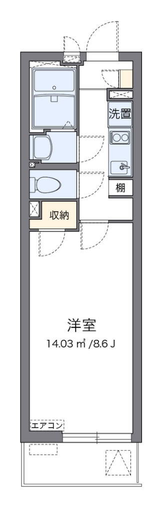 クレイノＭＩＩＷＡ 代表的な間取のため実際の間取とは異なる場合があります
