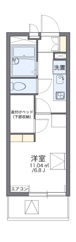 レオパレスリバーヴィレッジＭ 代表的な間取のため実際の間取とは異なる場合があります