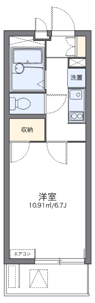 レオパレスグリーンフラットＦ 間取り