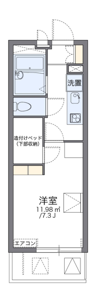 レオパレスＭａｋｅａｒｒｏｗⅡ 代表的な間取のため実際の間取とは異なる場合があります