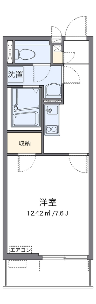 クレイノグラシアス　ワン 代表的な間取のため実際の間取とは異なる場合があります