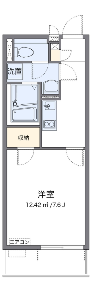 クレイノグラシアス　ワン 代表的な間取のため実際の間取とは異なる場合があります