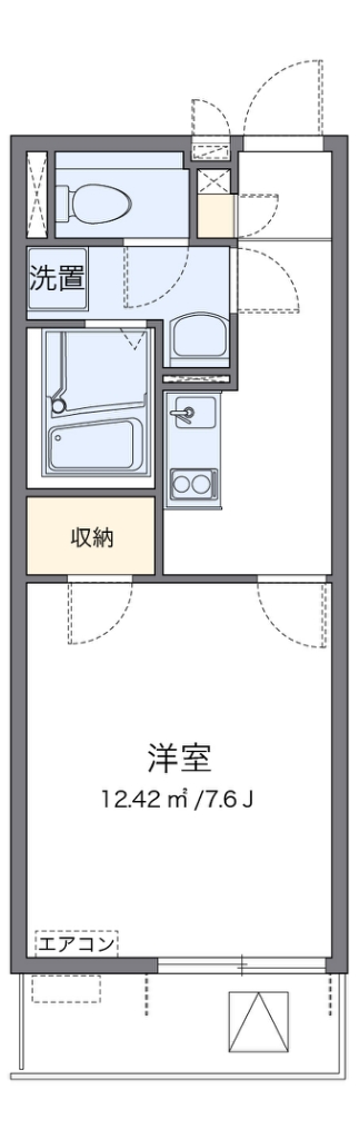 クレイノグラシアス　ワン 代表的な間取のため実際の間取とは異なる場合があります