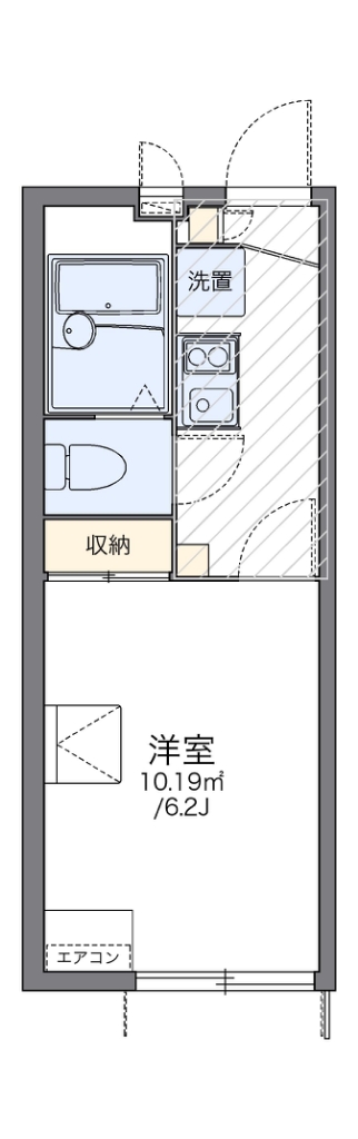 レオパレスエクセル岡本 間取り