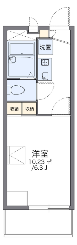 レオパレス雅 代表的な間取のため実際の間取とは異なる場合があります