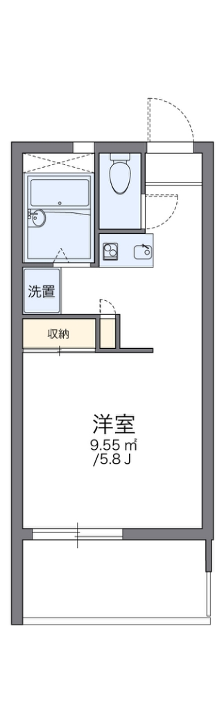 レオパレス鶴園 代表的な間取のため実際の間取とは異なる場合があります