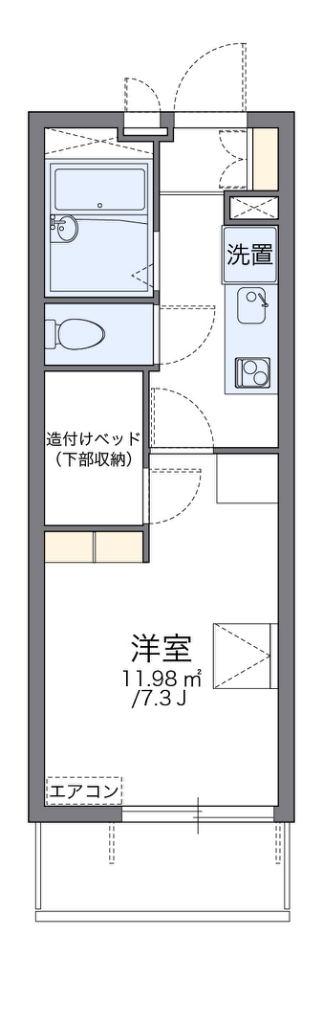 レオパレス中宗岡ドゥーエ 代表的な間取のため実際の間取とは異なる場合があります