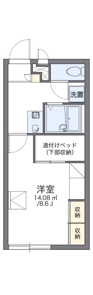 レオパレス妻田北Ａ 代表的な間取のため実際の間取とは異なる場合があります