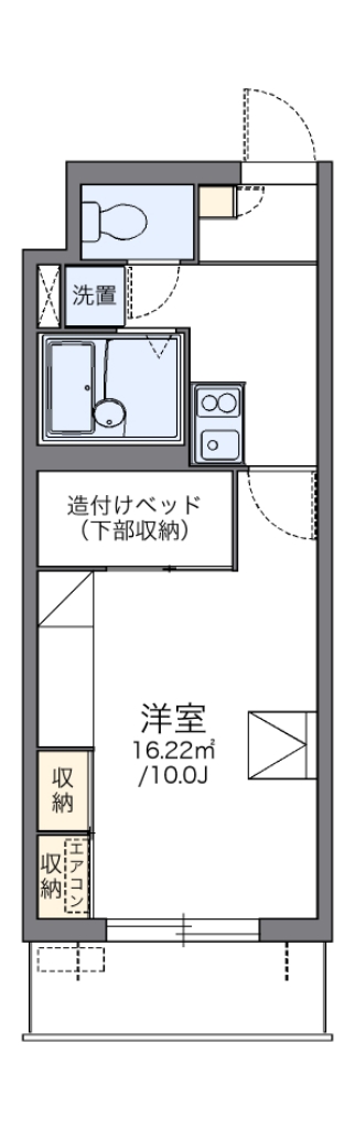 レオパレスパルコートＥ 代表的な間取のため実際の間取とは異なる場合があります