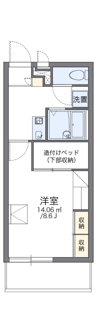レオパレスＳＵＮＲＩＳＥⅡ 代表的な間取のため実際の間取とは異なる場合があります