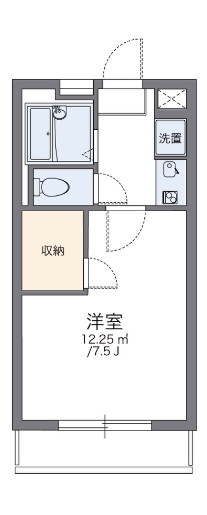 レオパレスＴＡＣＨＩＢＡＮＡ 代表的な間取のため実際の間取とは異なる場合があります