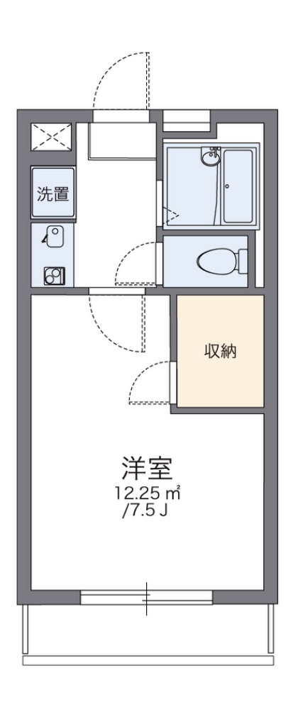 レオパレスＴＡＣＨＩＢＡＮＡ 代表的な間取のため実際の間取とは異なる場合があります