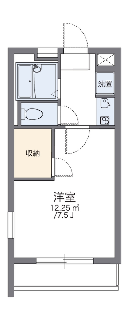 レオパレスＴＡＣＨＩＢＡＮＡ 代表的な間取のため実際の間取とは異なる場合があります