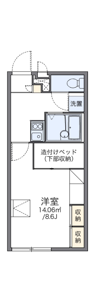レオパレスフリーダム南金目Ⅲ 代表的な間取のため実際の間取とは異なる場合があります