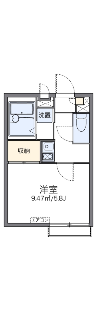 レオパレスデュオ　グラーティア 代表的な間取のため実際の間取とは異なる場合があります