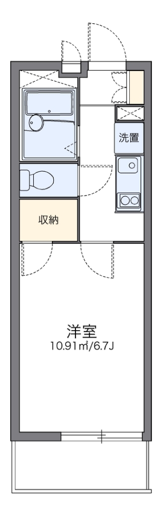 レオパレスフローリッシュ 代表的な間取のため実際の間取とは異なる場合があります