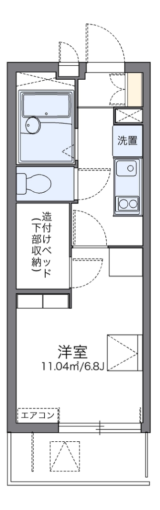 レオパレス岸町 間取り