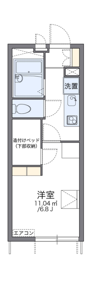 レオパレスＨＡＭＡＣＨＯ 代表的な間取のため実際の間取とは異なる場合があります