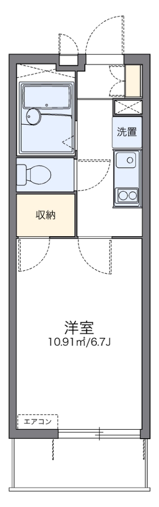 レオパレスファーストコートユウ 代表的な間取のため実際の間取とは異なる場合があります