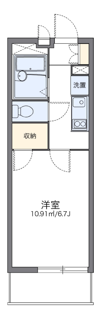 レオパレスフローリッシュ 代表的な間取のため実際の間取とは異なる場合があります