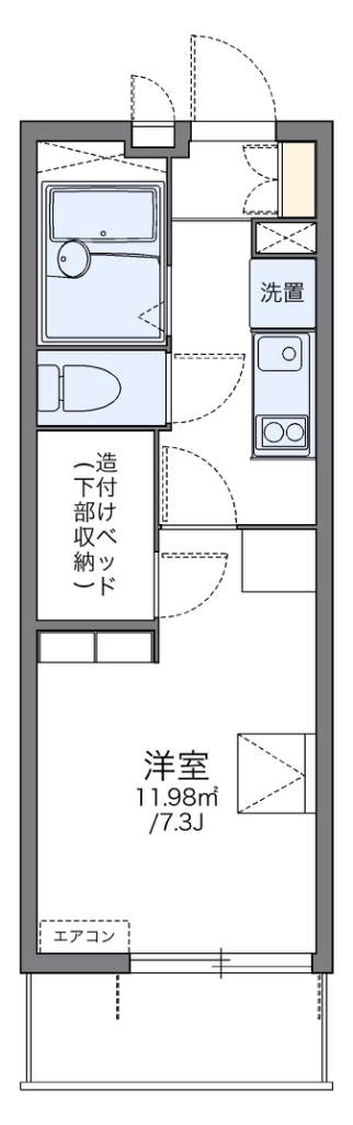 レオパレスすゞの木 代表的な間取のため実際の間取とは異なる場合があります
