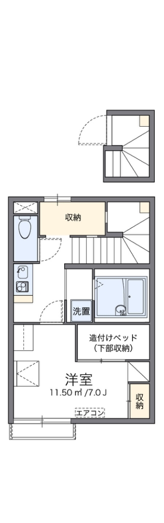 レオパレス白樺Ⅲ 間取り