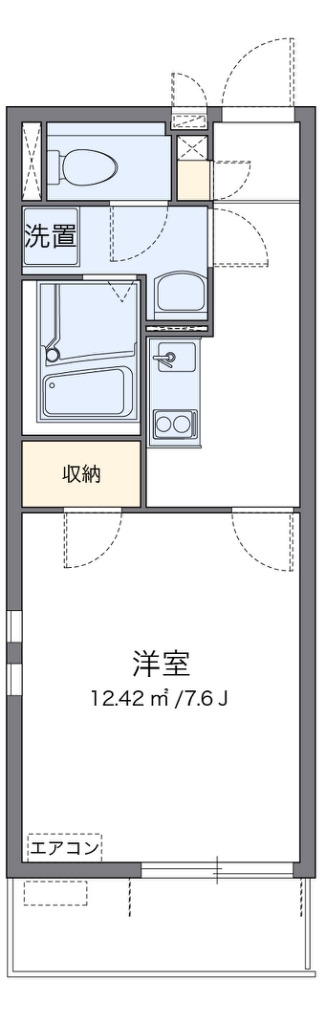 クレイノＩＴＵＫＩ 代表的な間取のため実際の間取とは異なる場合があります