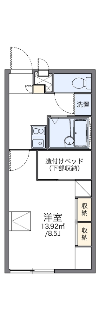 レオパレスガーデンアオキ 間取り