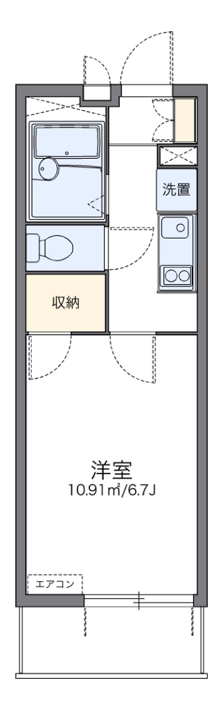レオパレスウイング北坂戸 代表的な間取のため実際の間取とは異なる場合があります