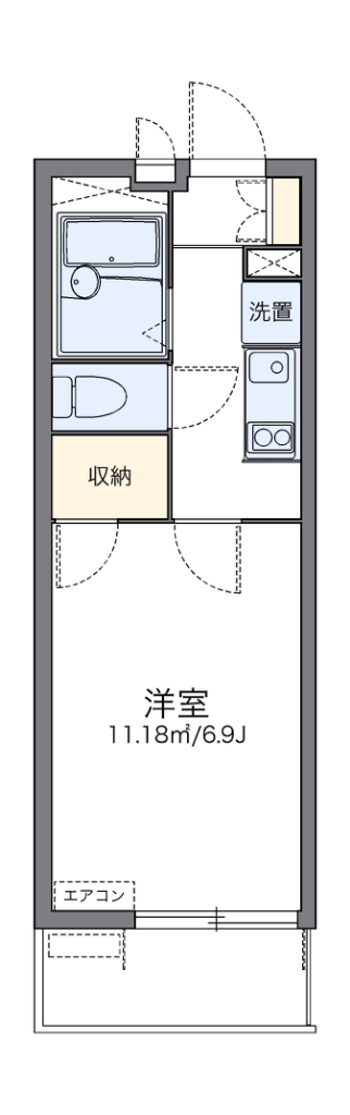 レオパレスアムール大宮Ⅱ 間取り