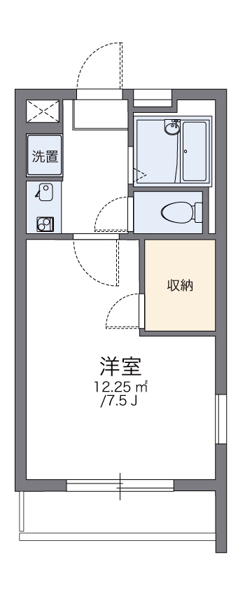 レオパレスＴＡＣＨＩＢＡＮＡ 代表的な間取のため実際の間取とは異なる場合があります